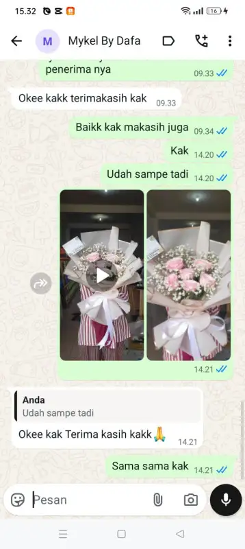 Testimonial Papan buket bunga LAMPUNG BARAT