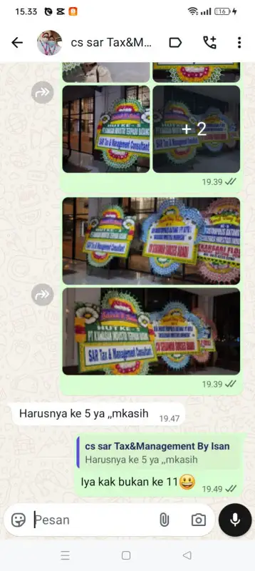 Testimonial papan bunga LAMPUNG BARAT